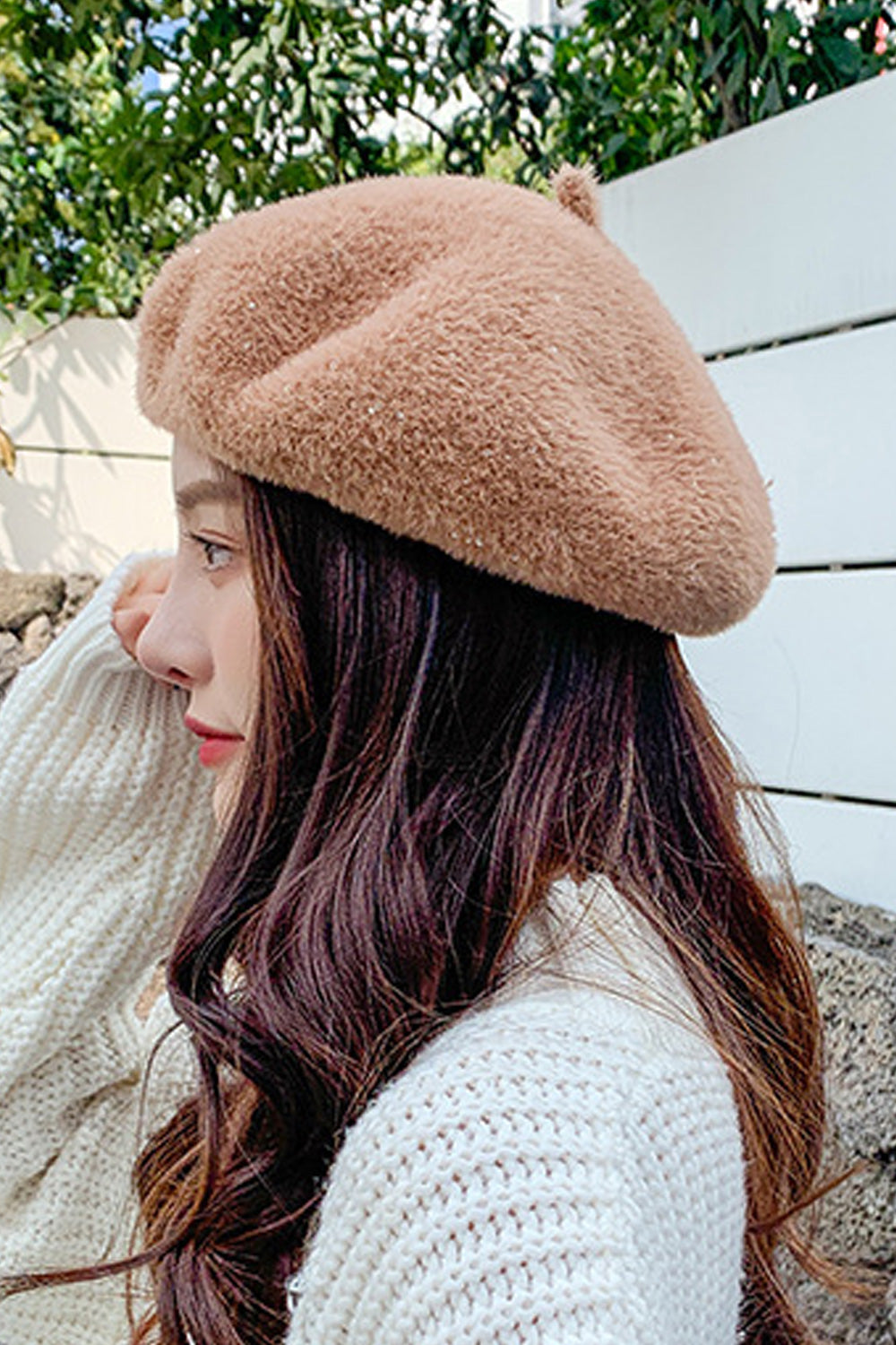 Women Dome Styled Solid Colored Casual Warm Beret Hat