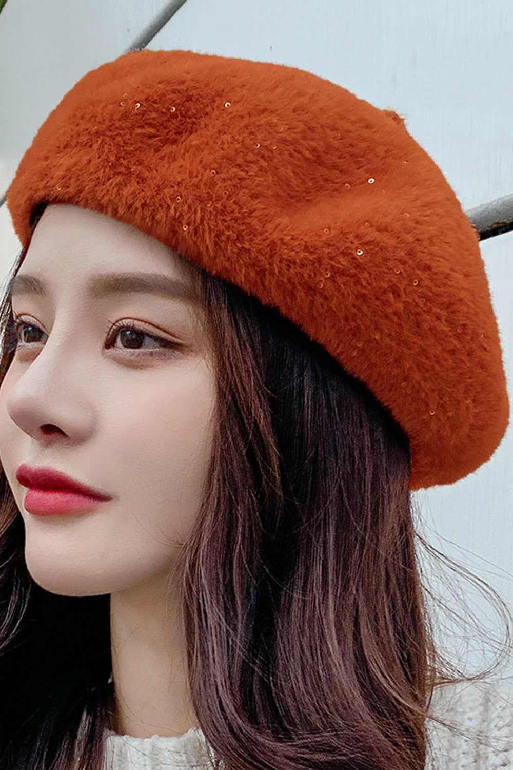 Women Dome Styled Solid Colored Casual Warm Beret Hat
