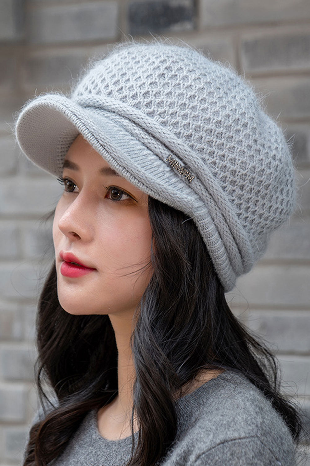 Women Solid Colored Beautiful Warm Thick Material Beret Hat