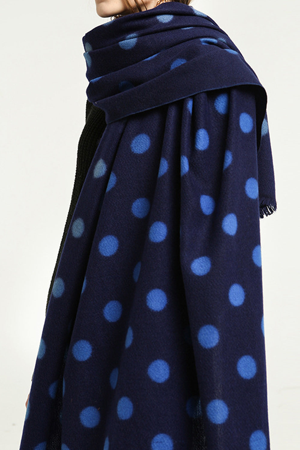Women Magnificent Polka Dotted Cashmere Cozy Muffler