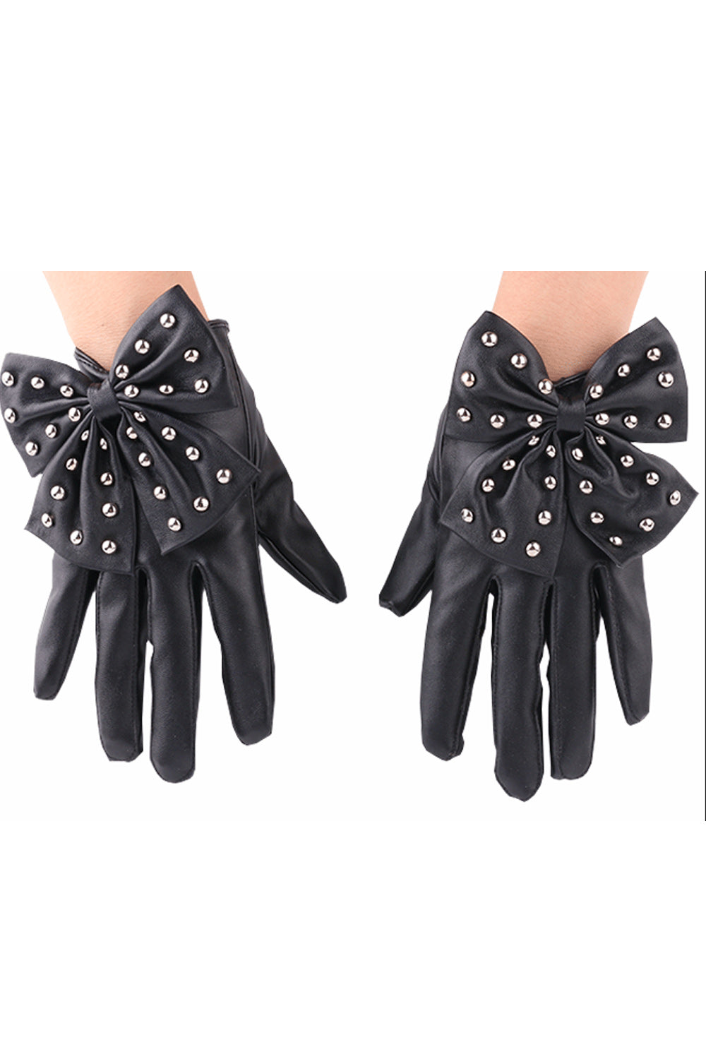 Women Solid Colored Warm Pretty Winter Casual PU Leather Gloves