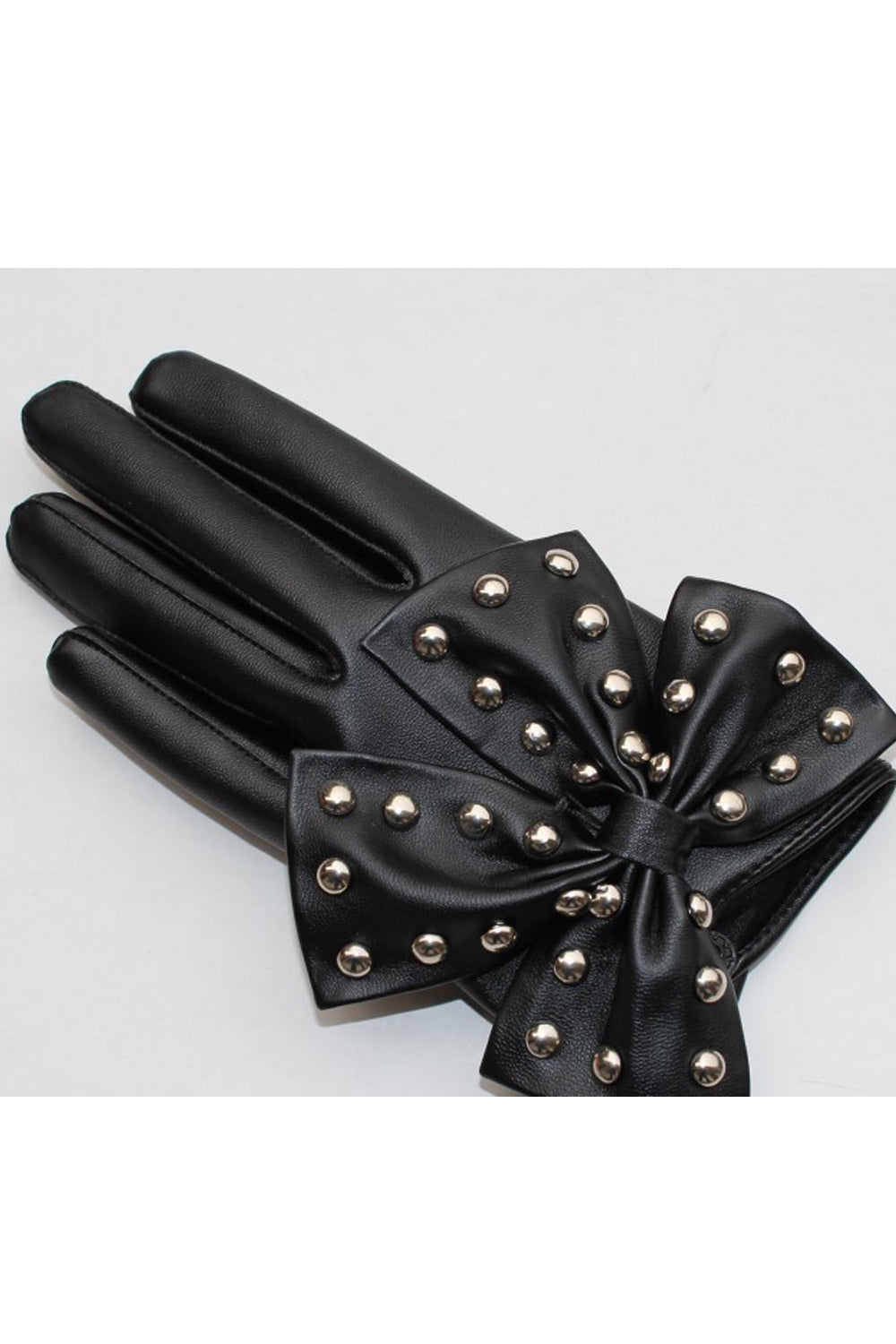 Women Solid Colored Warm Pretty Winter Casual PU Leather Gloves