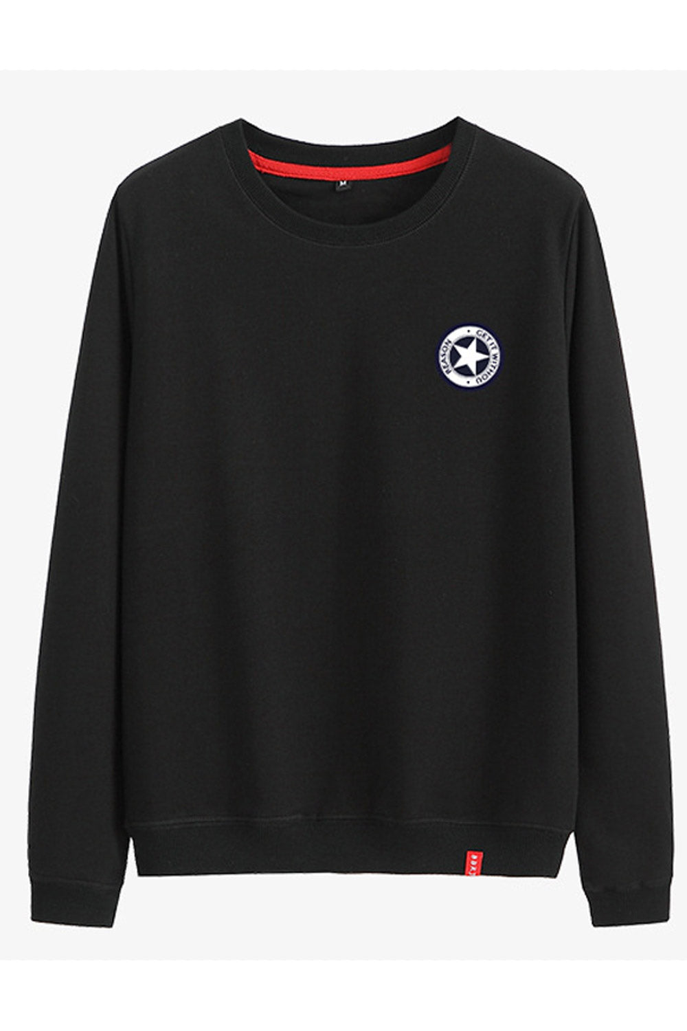 Women Comfy Stretchable Solid Colored Ribbed Cuff Sweatshirt
