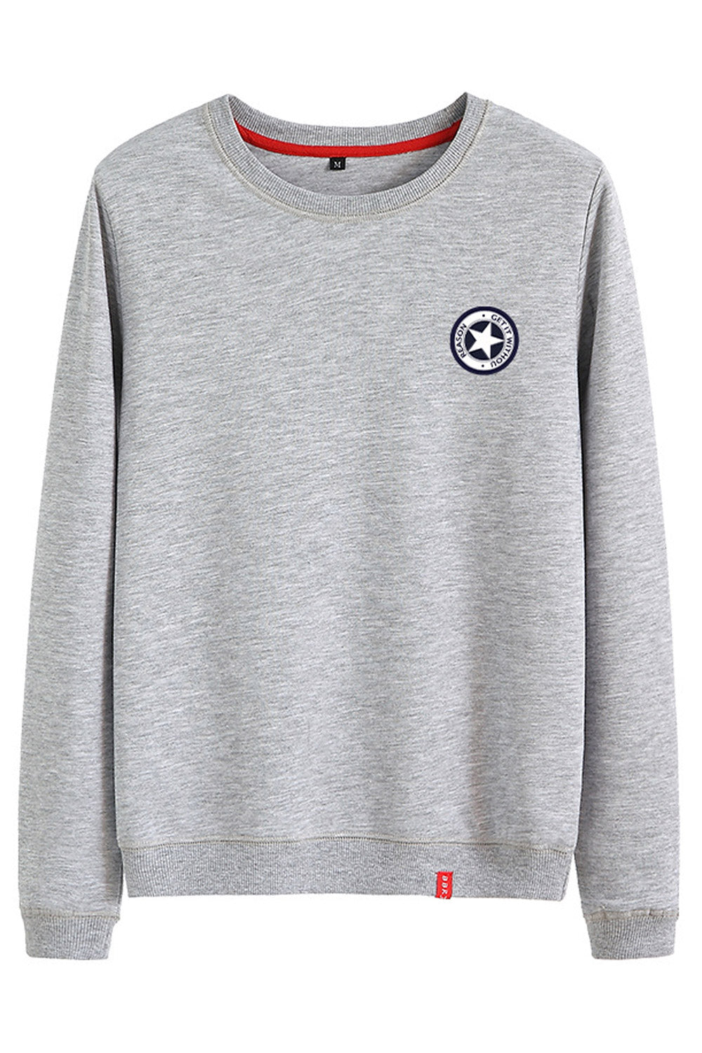 Women Comfy Stretchable Solid Colored Ribbed Cuff Sweatshirt