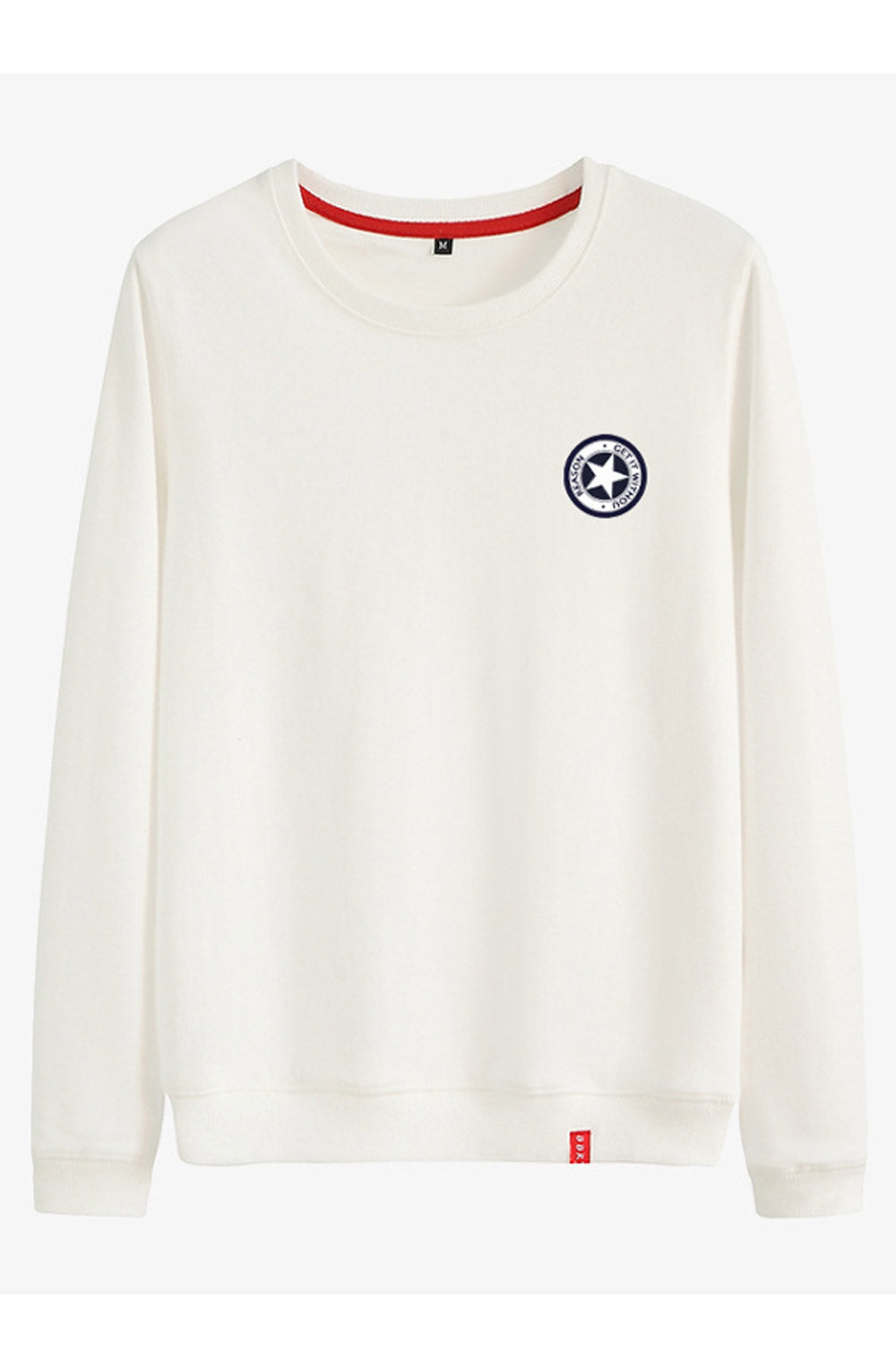 Women Comfy Stretchable Solid Colored Ribbed Cuff Sweatshirt