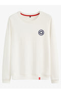 Women Comfy Stretchable Solid Colored Ribbed Cuff Sweatshirt