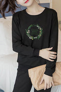 Women Soft Comfortable Long Sleeve Printed Style Autumn Season Sweatshirt
