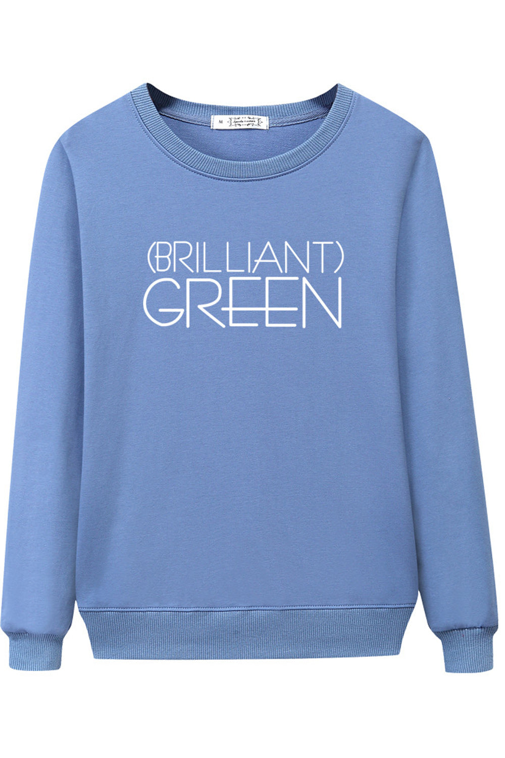 Women Elegant Letter Printed Round Neck Warm Soft Beautiful Sweatshirt