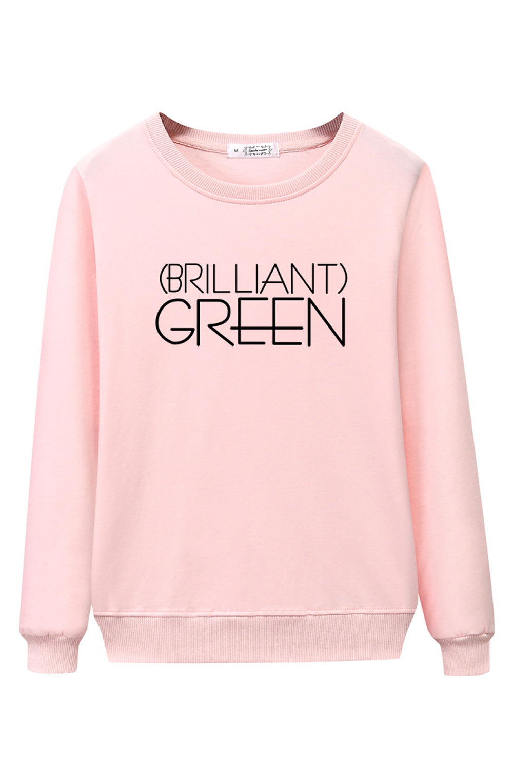 Women Elegant Letter Printed Round Neck Warm Soft Beautiful Sweatshirt