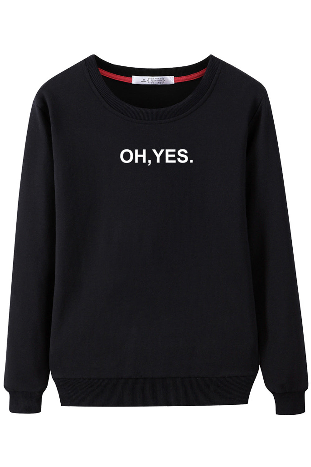 Women Elegant Solid Pattern Easy Round Neck Sweatshirt