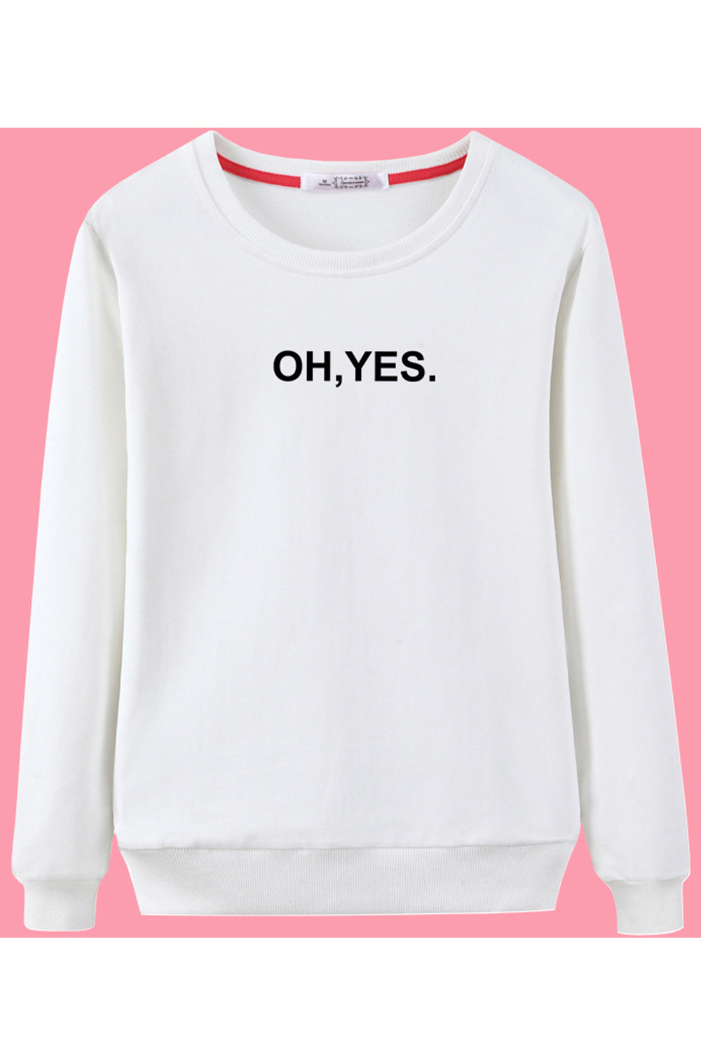 Women Elegant Solid Pattern Easy Round Neck Sweatshirt