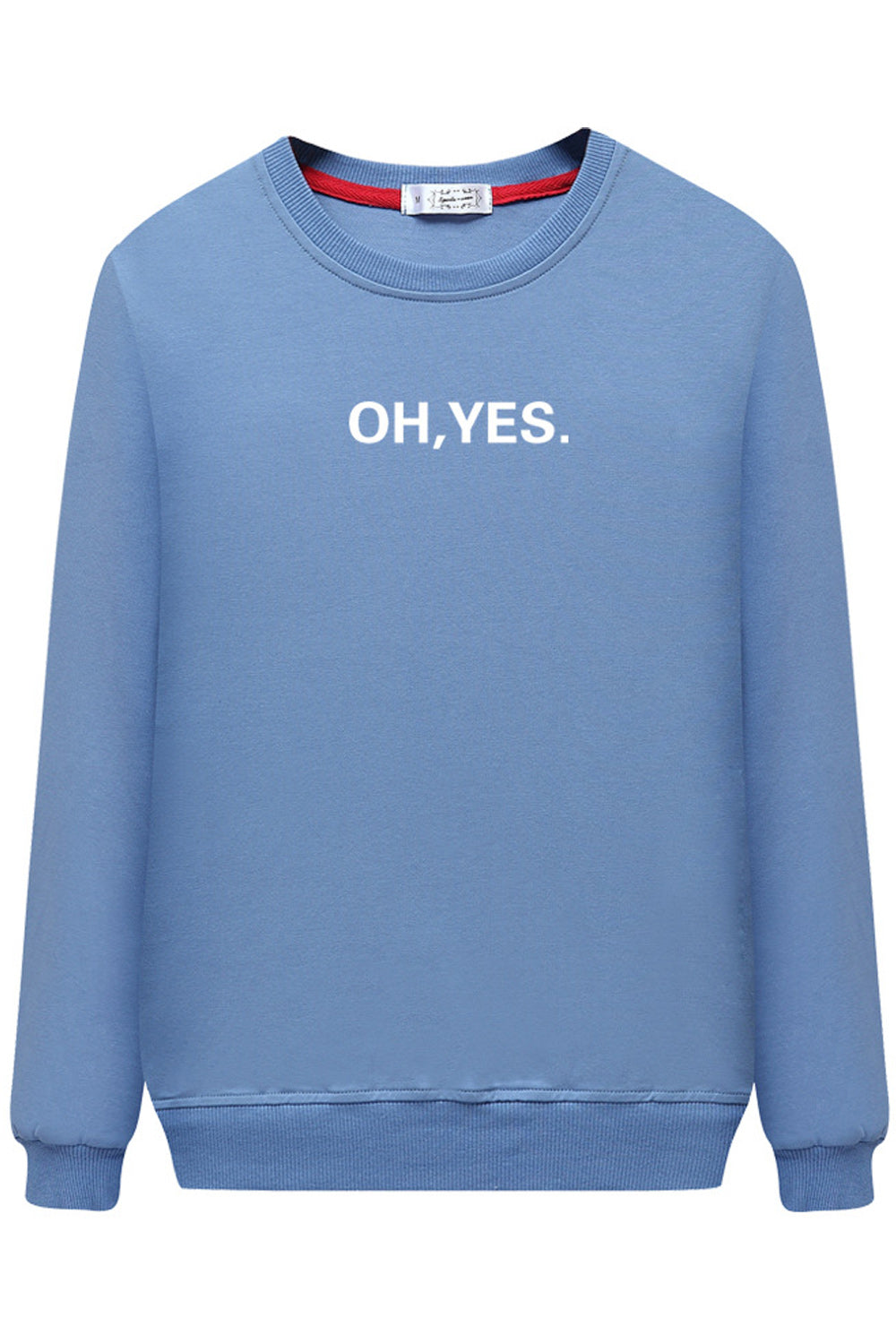 Women Elegant Solid Pattern Easy Round Neck Sweatshirt