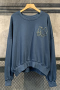 Women Stretchable Long Sleeve Solid Colored Warm Sweatshirt