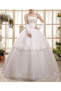 Women Solid Pattern Elegant Embroidered Style Charming Wedding Dress