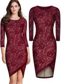 Women Bodycon Celebrity Lace Dresses Candice Swanepoel Dress Maroon Lace Dress