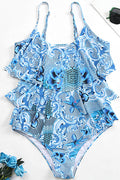 Women Easy Adjustable Strap One Piece Comfortable Printed Swimwear