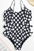 TitleWomen Cute Polka Dotted Strap Neck Comfortable One Piece Swimsuit