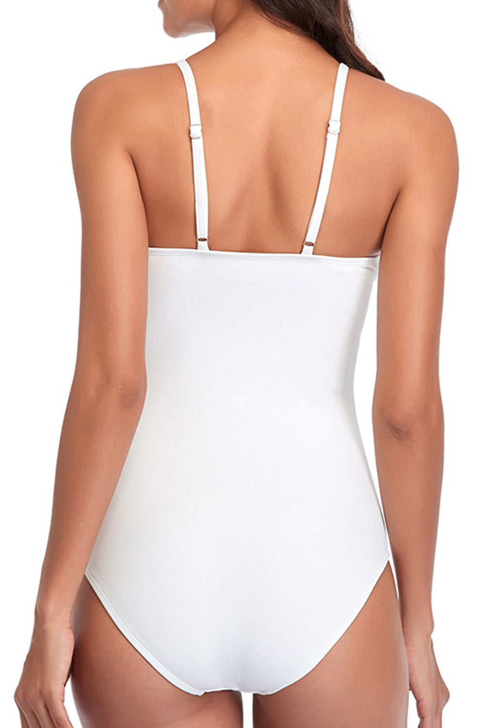 Women Beautiful Solid Pattern Elegant Styled One Piece Slim Fit Swimwear