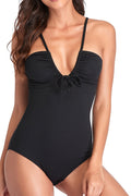 Women Beautiful Solid Pattern Elegant Styled One Piece Slim Fit Swimwear