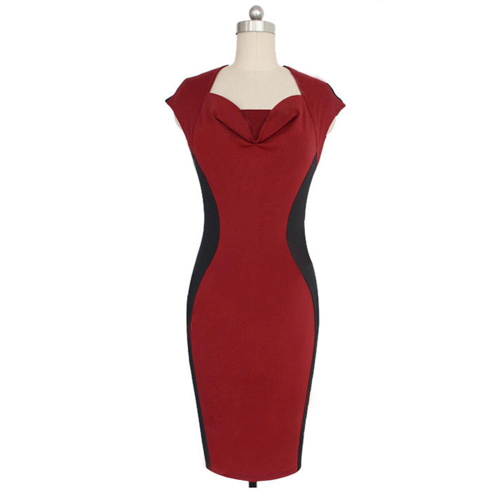 Women Sleeveless Bodycon Slim Hip Dress