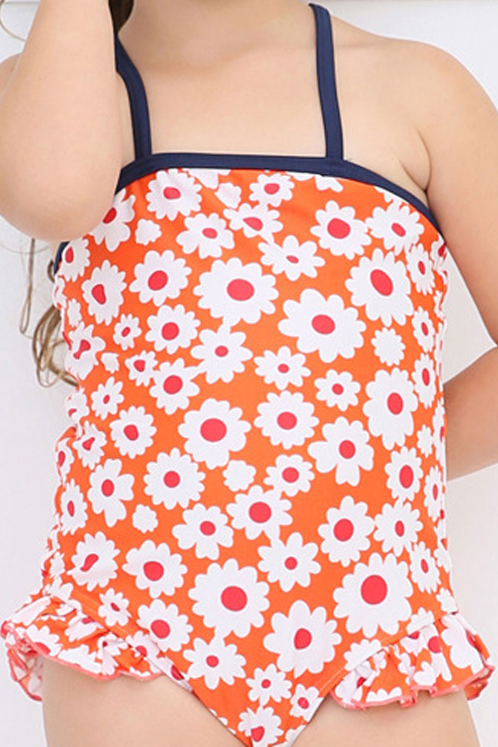 Baby Girls Breathable Flower Printed Summer One Piece Swimwear
