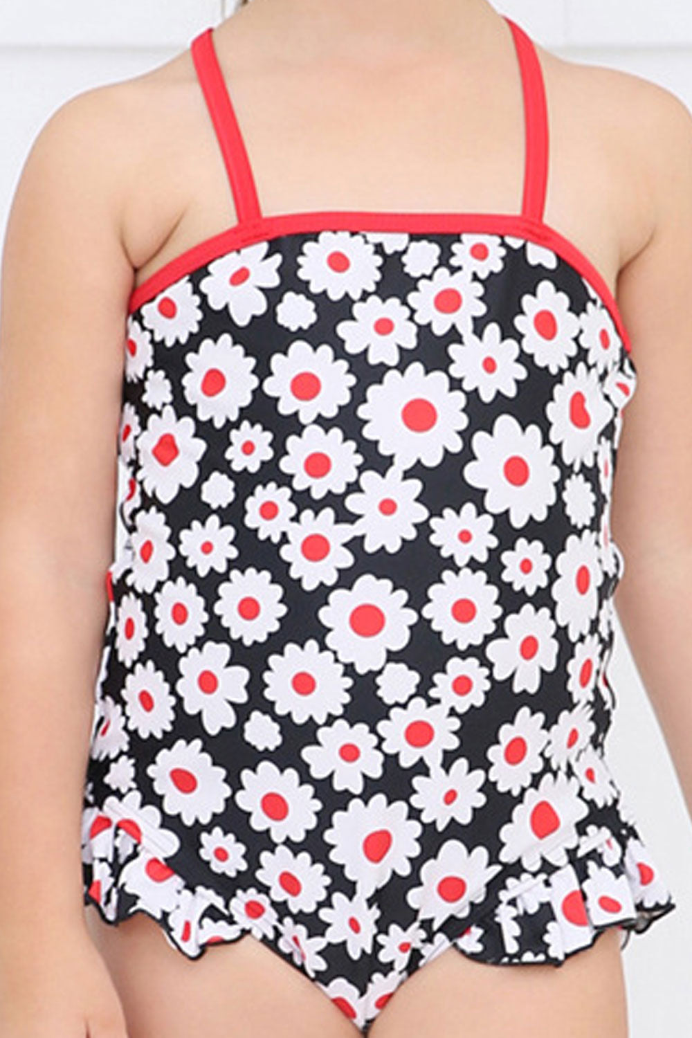 Baby Girls Breathable Flower Printed Summer One Piece Swimwear