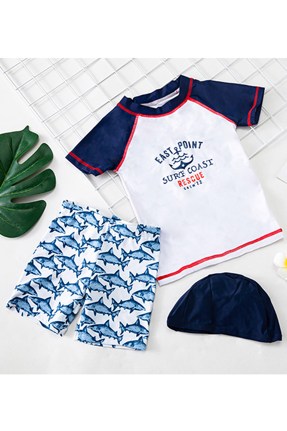 Baby Boys Classic Styled Two Piece Short Sleeve Amazing Beach Summer Swimwear