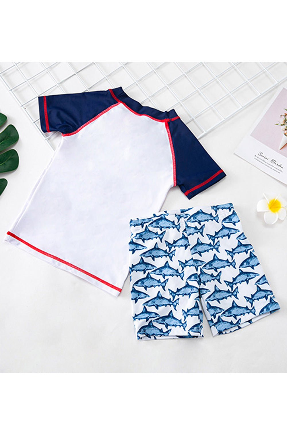 Baby Boys Classic Styled Two Piece Short Sleeve Amazing Beach Summer Swimwear