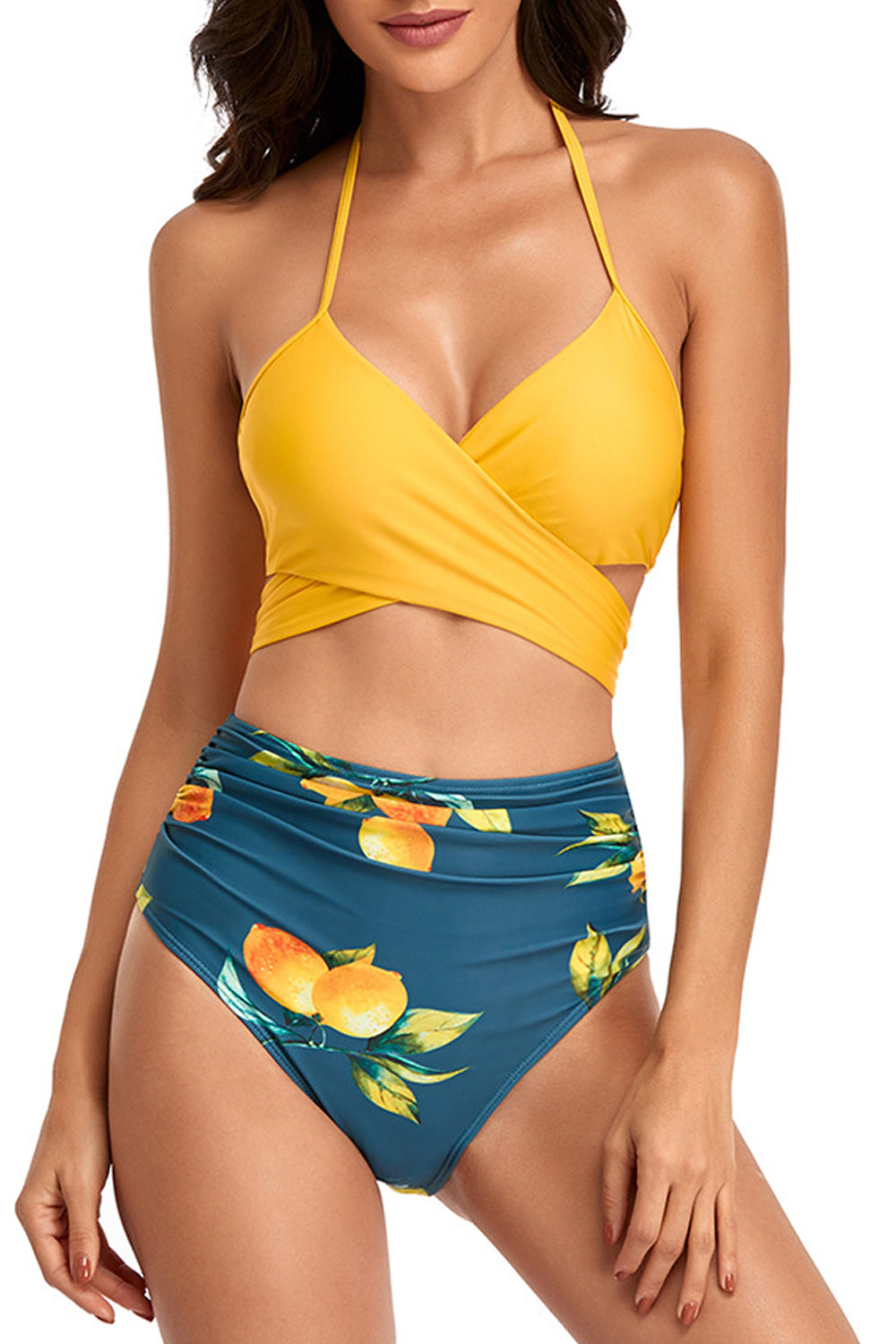 Women Hang Neck Comfortable Two Piece Beach Summer Season Swimwear