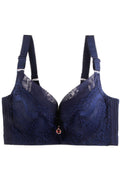 Women Full Cup Shoulder Strap Lace Up Anti Sagging Comfortable Bra