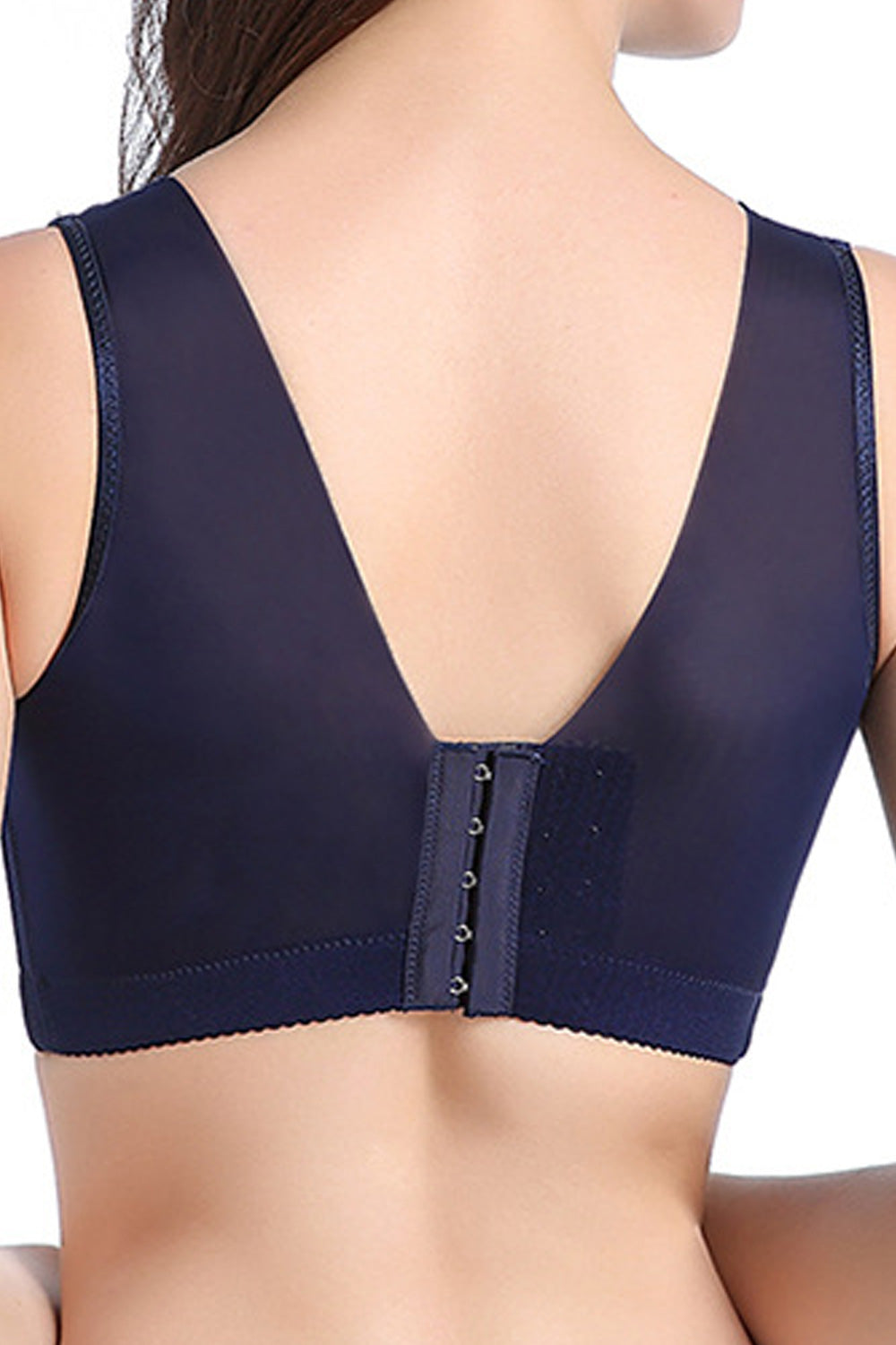 Women Beautiful Lace Up Solid Pattern Full Cup Bra