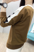 Women Cute Round Neck Long Sleeve Warm Winter Season Sweatshirt