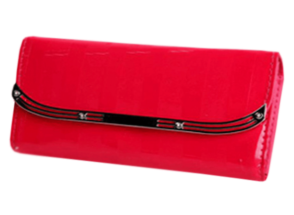 WOMEN'S NEW PATENT LEATHER FIRE REDWALLETS