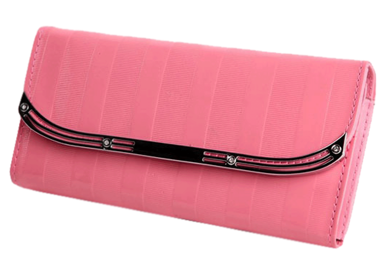 WOMENS NEW PATENT LEATHER FIRE PINK WALLETS