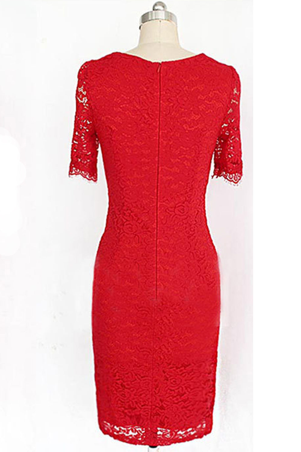 KATE MIDDLETON WEARING RED LACE DRESS