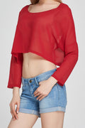 Women Long Sleeve Solid Color Fashion Top