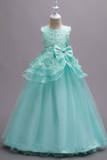 Kids Girls Fancy Lace Designed Zipper Fastening Dress