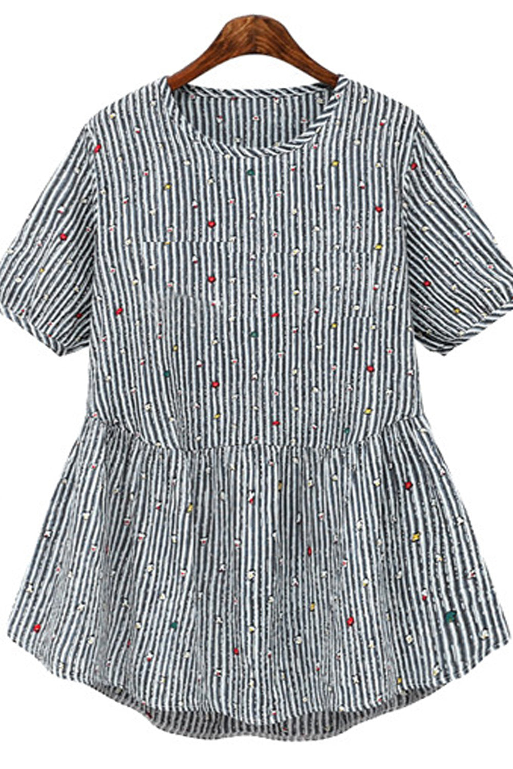 Women V-Neck Loose Fit Casual Top