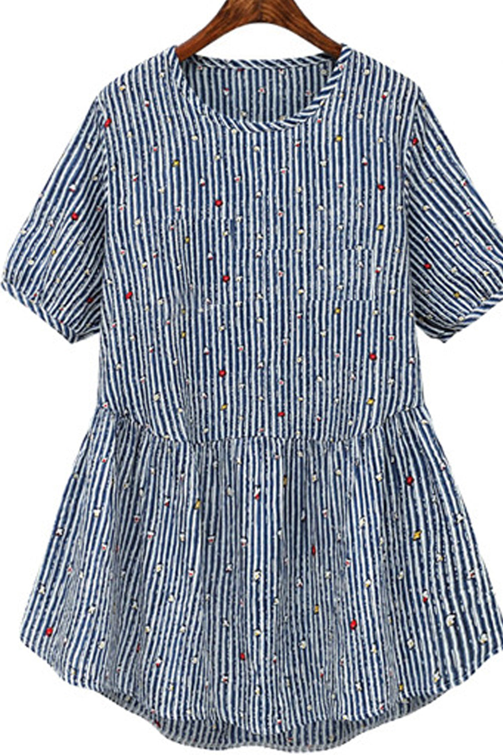 Women V-Neck Loose Fit Casual Top
