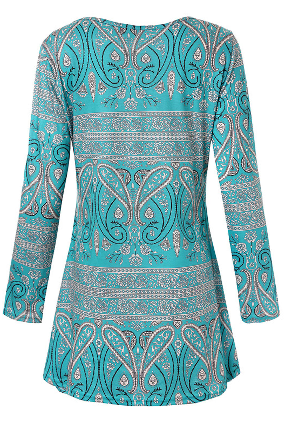 Women Round Neck Floral Printed Long Sleeves Top