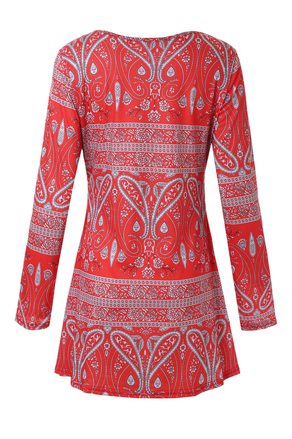Women Round Neck Floral Printed Long Sleeves Top