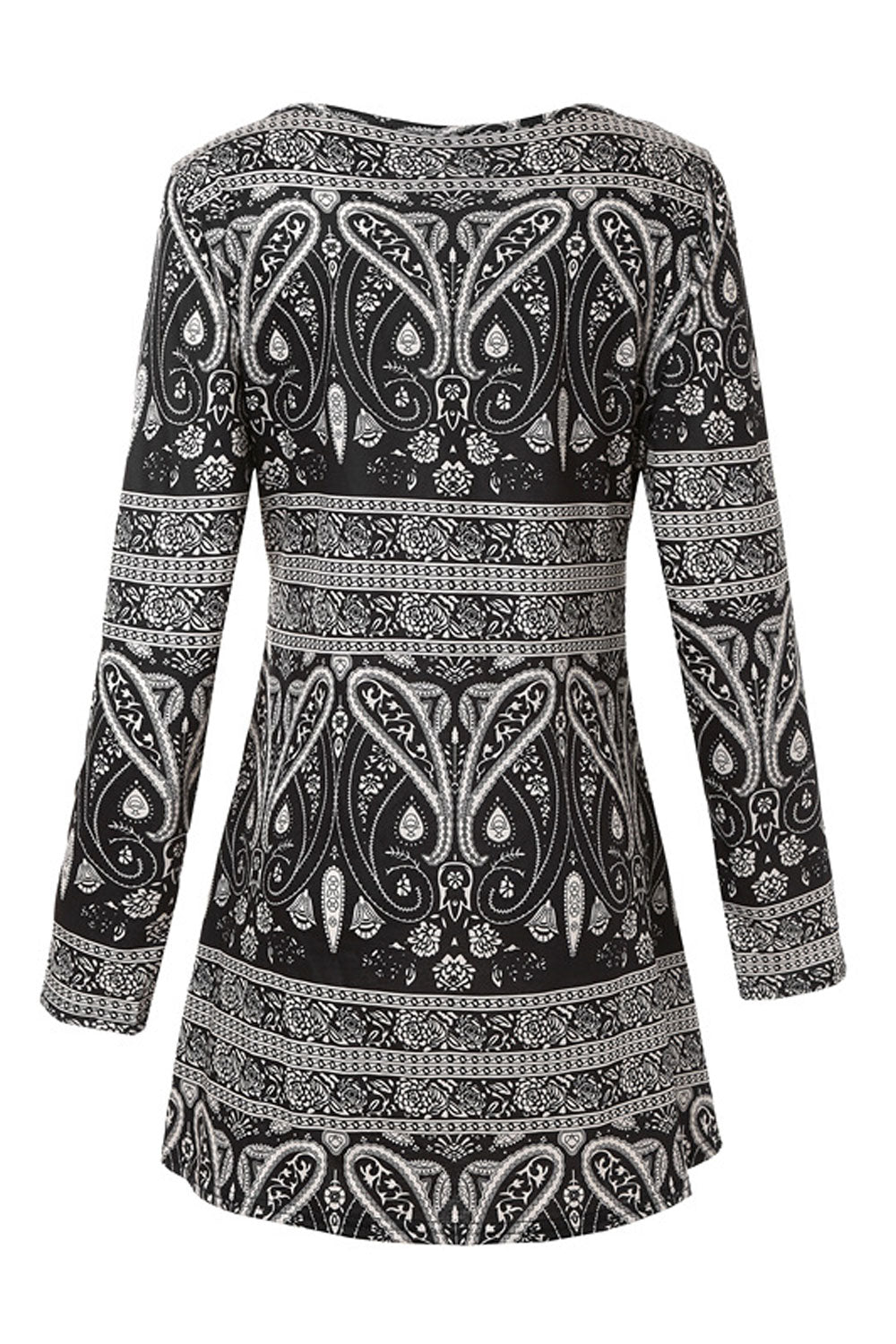 Women Round Neck Floral Printed Long Sleeves Top