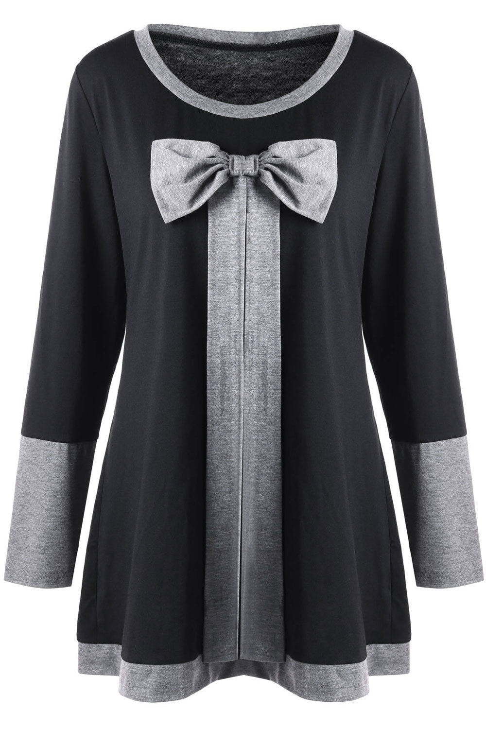 Women Long Sleeve Front Bow Autumn Top