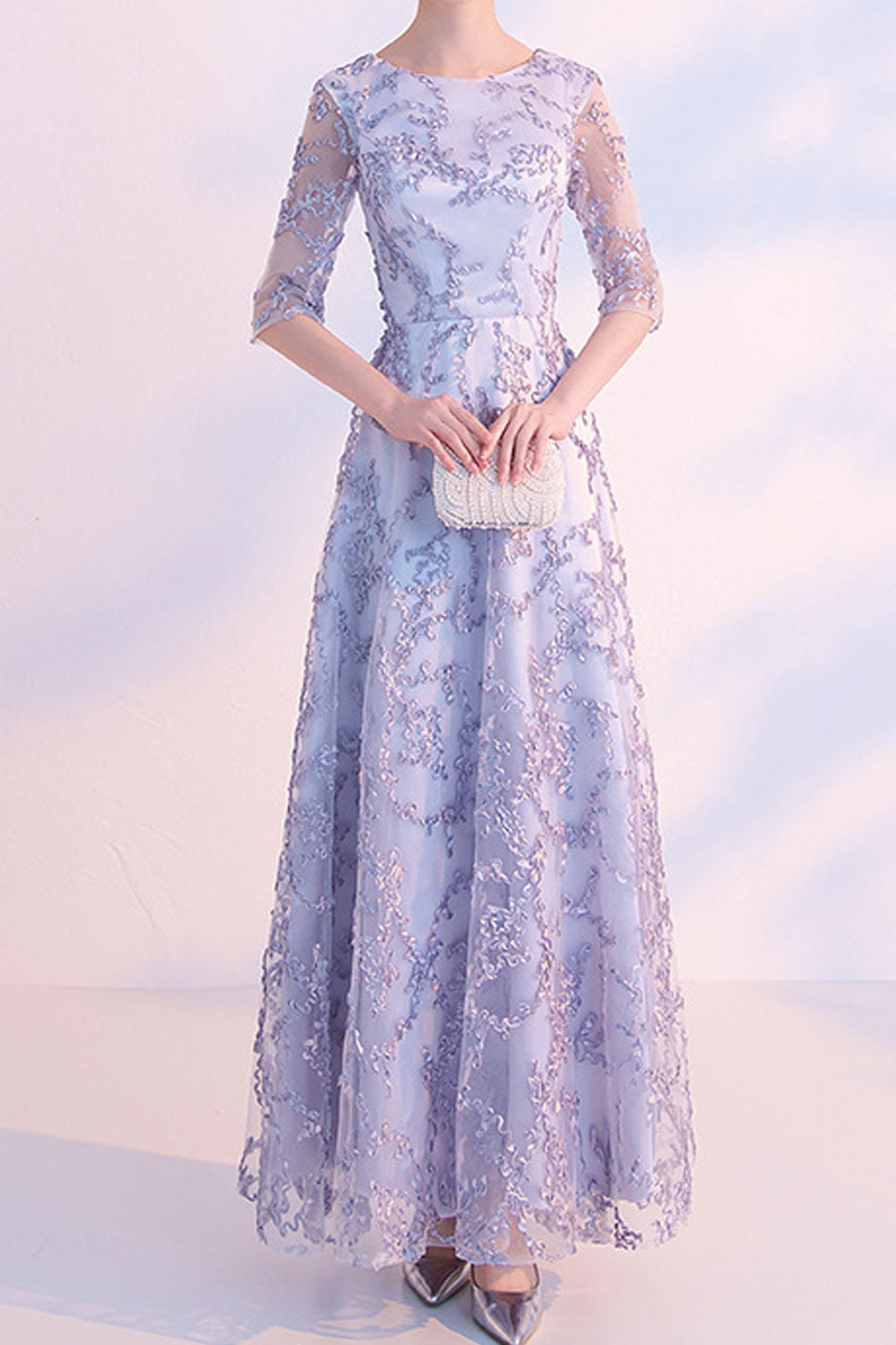 Women Slim & Stylish Decorated Evening Party Dress