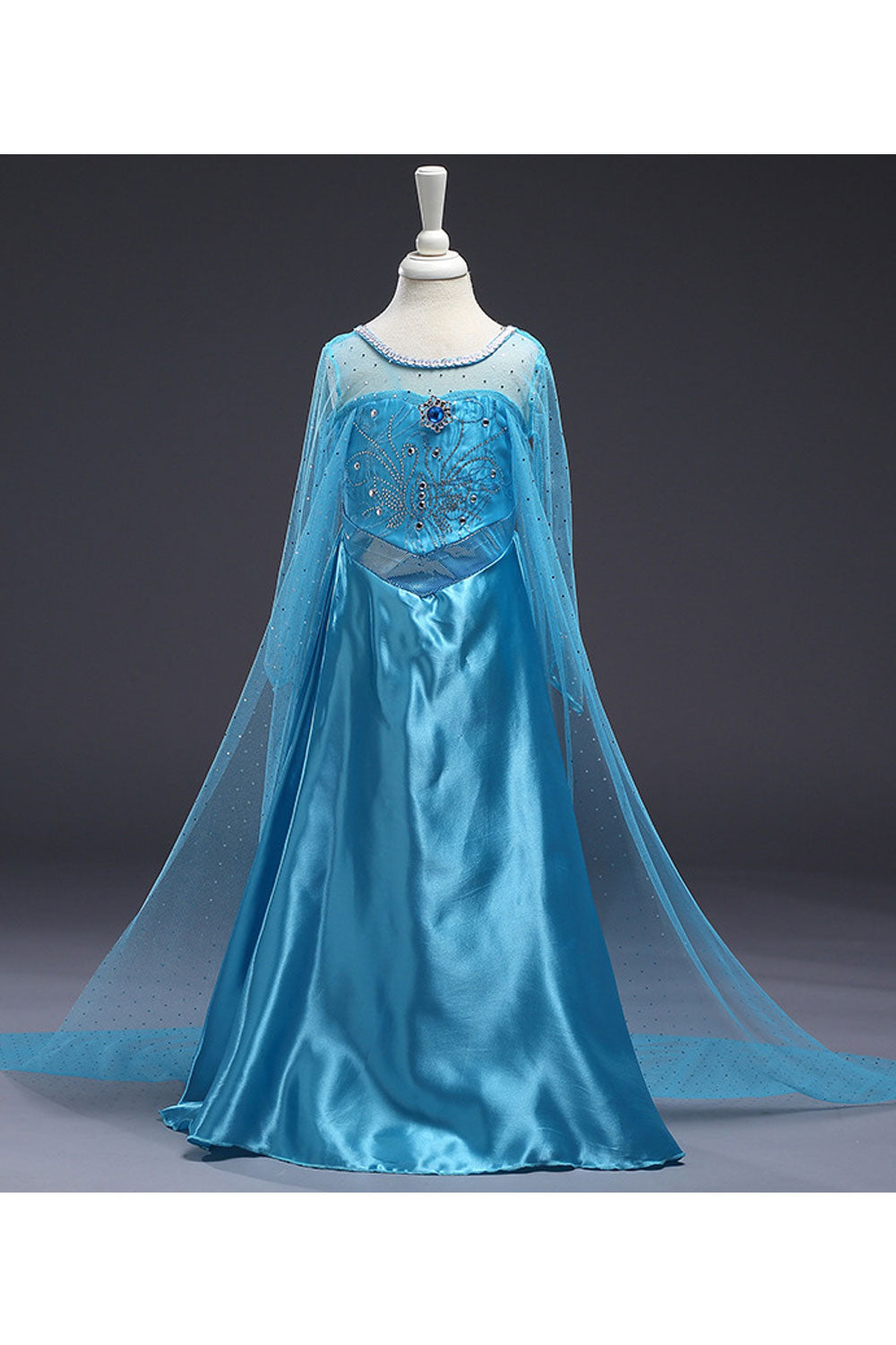 Kids Girls Beads Decorated Fancy Princess Dress