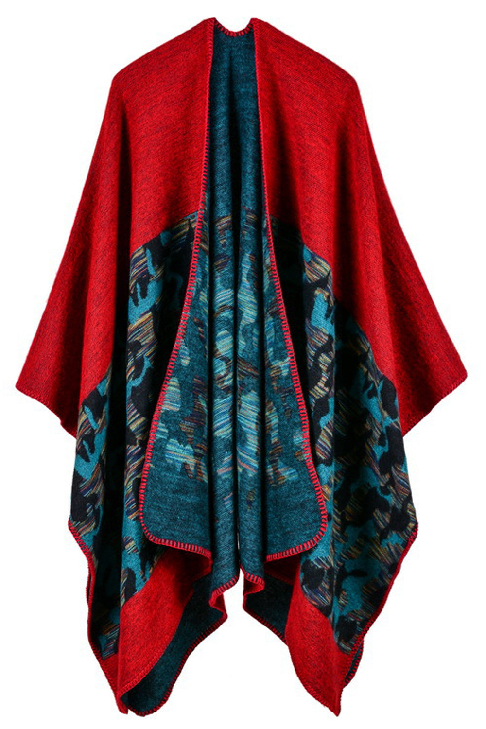Women Camouflage Printed Thick Cashmere Shawl
