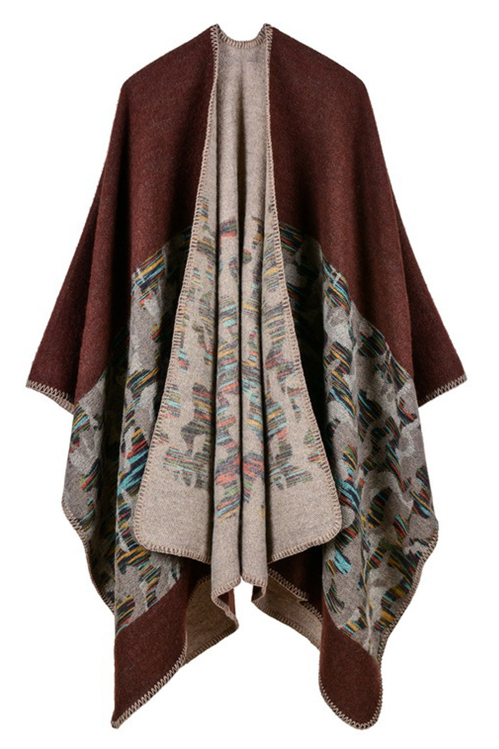 Women Camouflage Printed Thick Cashmere Shawl
