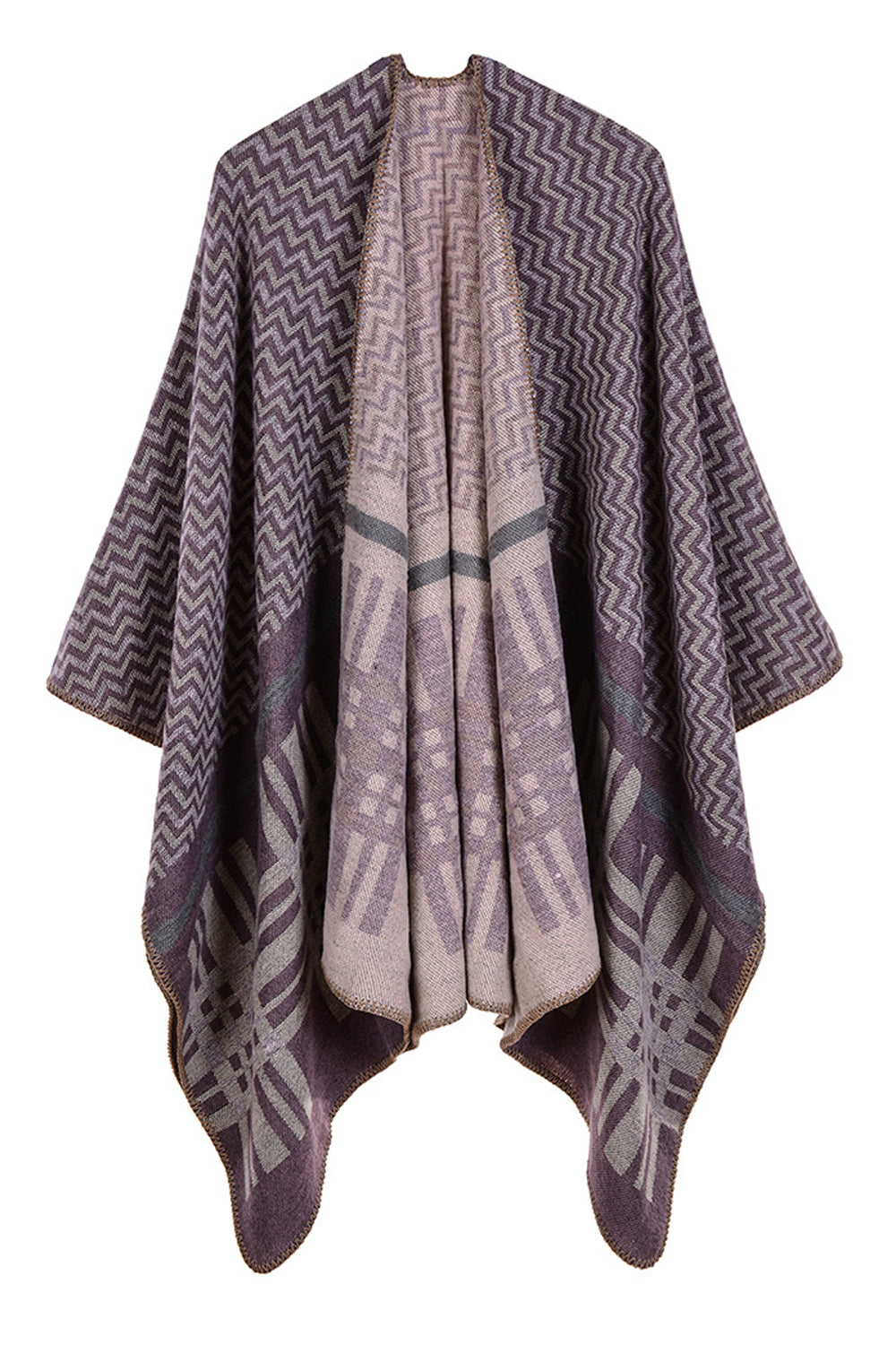 Women Cashmere Geometric Printed Shawl