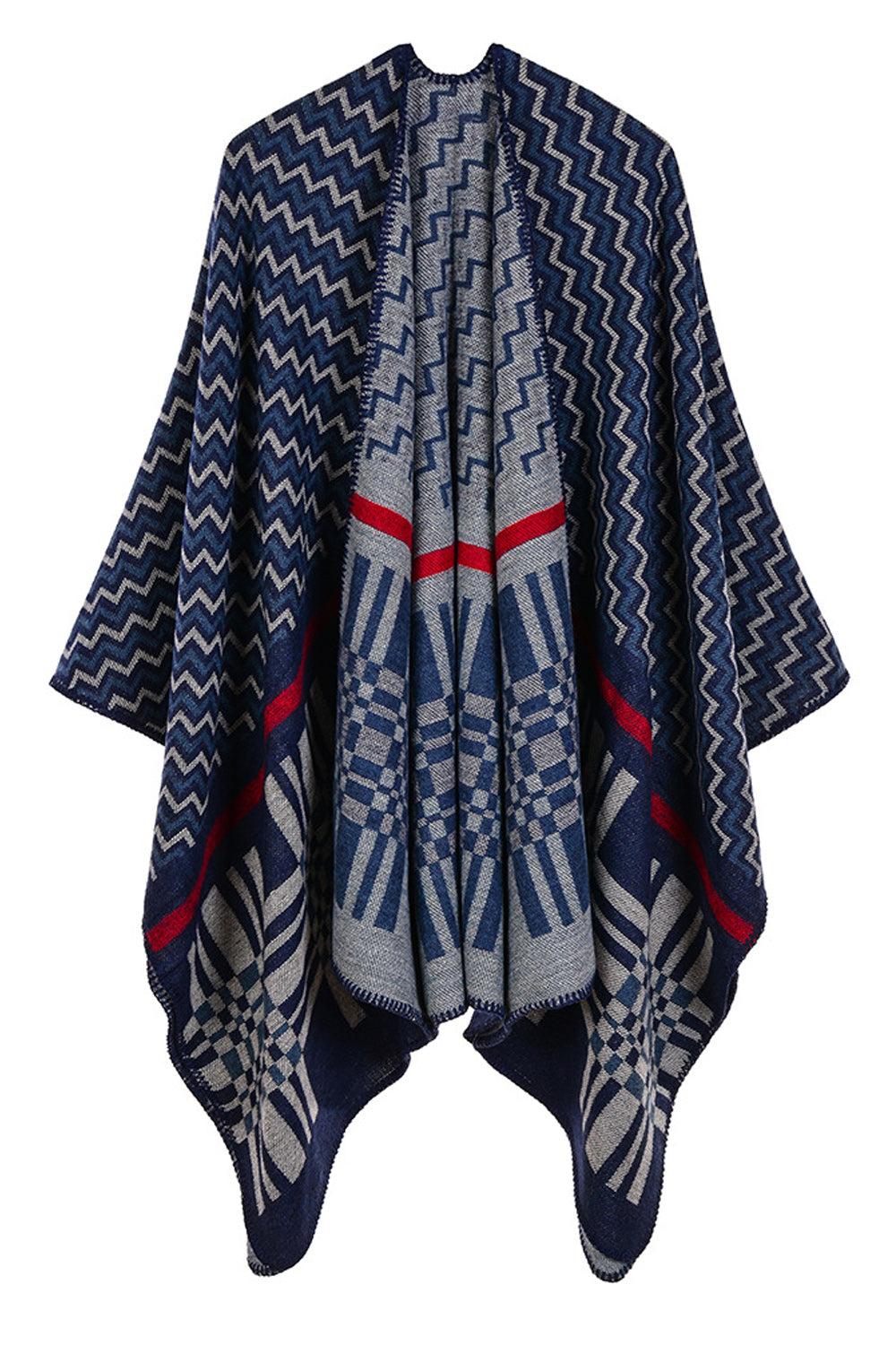 Women Cashmere Geometric Printed Shawl