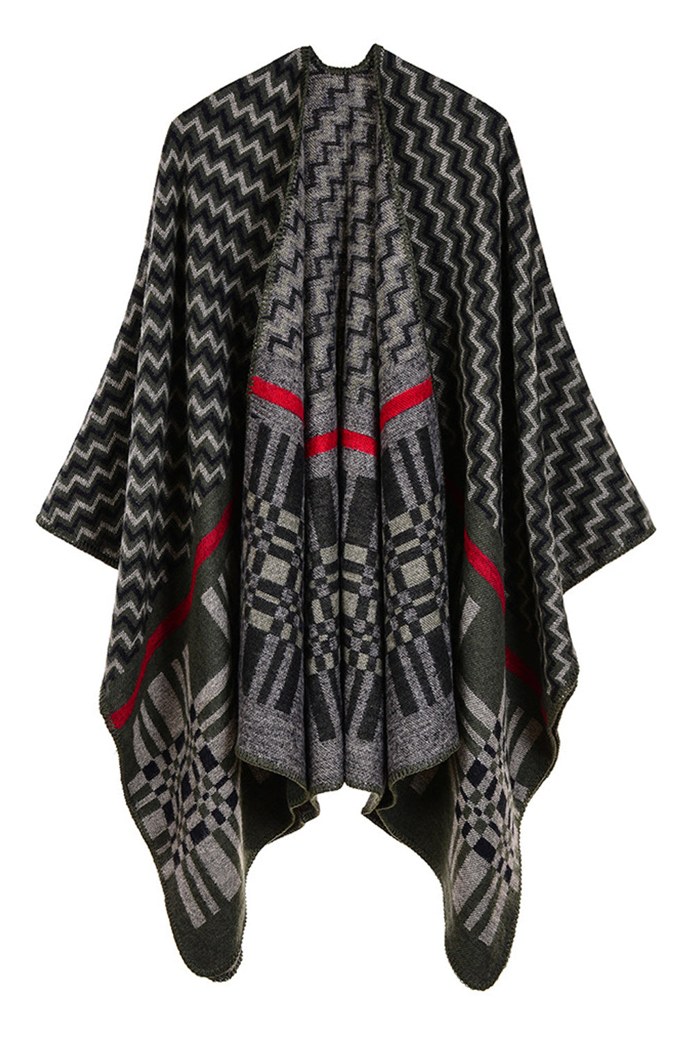 Women Cashmere Geometric Printed Shawl